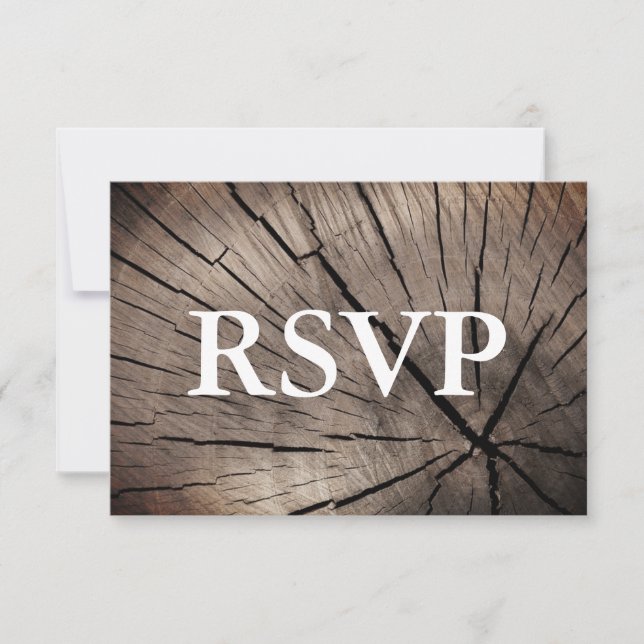 Árboles RSVP y Boda texturizado de naturaleza (Anverso)