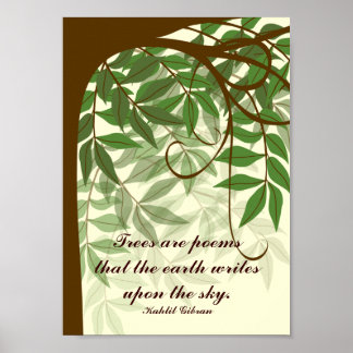 Árboles son poemas Posters de citas