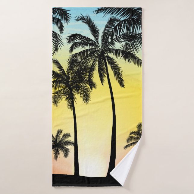 Árboles tropicales de verano (Toalla de baño)