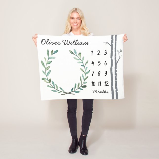 Árboles y guirnalda de abedul de la manta del (In situ)