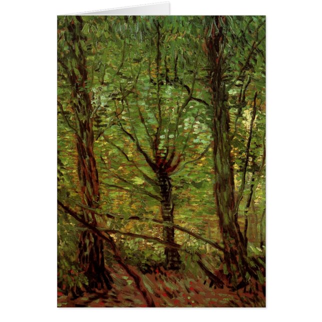 Árboles y subcrecimiento por Vincent van Gogh (Frente)