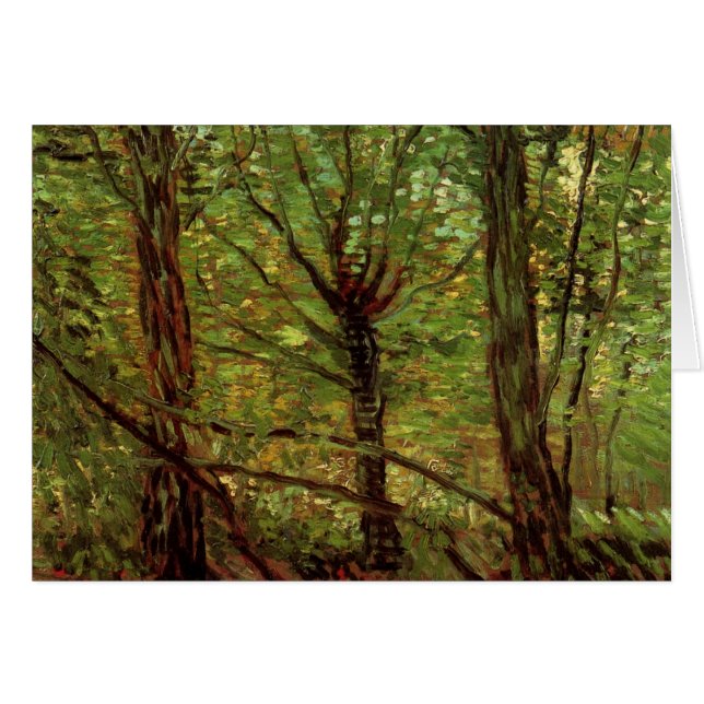 Árboles y subcrecimiento por Vincent van Gogh (Anverso (Horizontal))