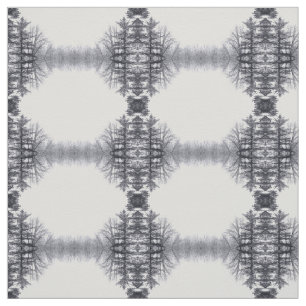 Árboles y tela nevados de la foto de los hexágonos