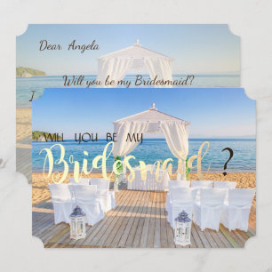 Arbusto de boda de playa tropical Tarjeta de dama 