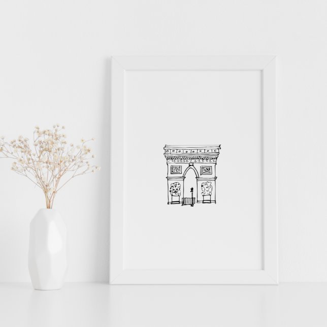 Arc de Triomphe Hand dibujó al Poster de Arte Ilus (Subido por el creador)