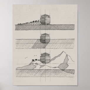 Arca de Noé - Arte de la Biblia, Poster de barcos