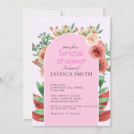 arca floral elegante plantilla brillante invitació