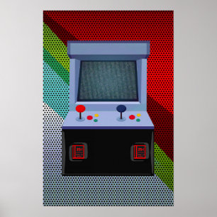 Arcade de videojuegos Joystick Colorido Arte de pa