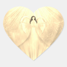 Arcángel amarillo Ángel Uriel Rezando Pegatinas