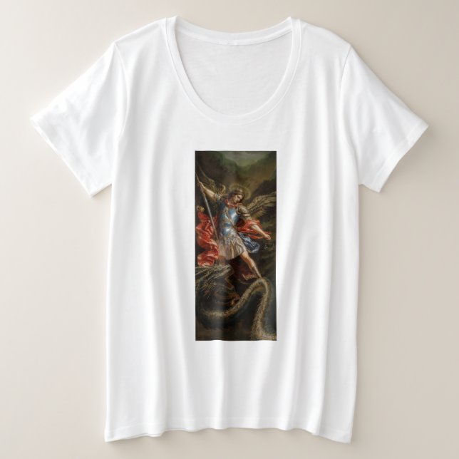 Arcángel Miguel y Serpiente Malvada (Anverso del diseño)