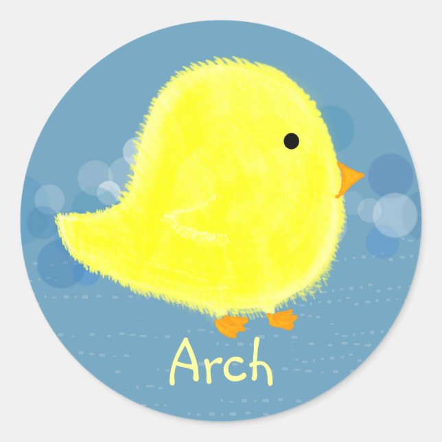 Arch Baby Chick Pegatinas (Anverso)