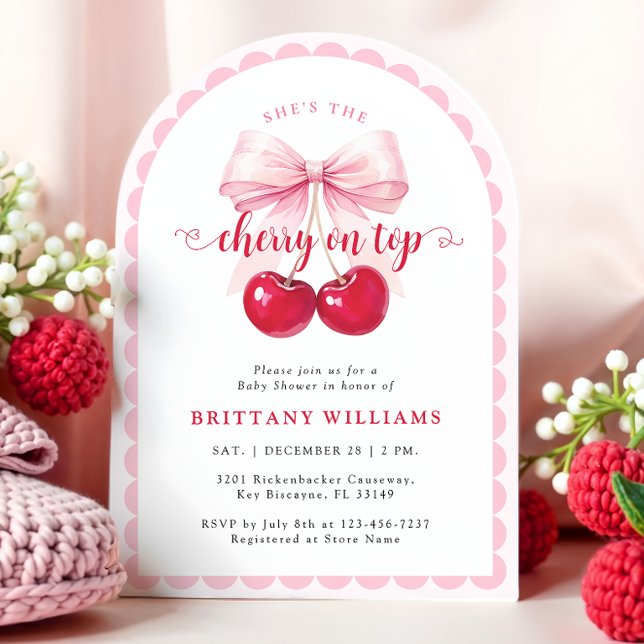 Arch Cherry Sobre Invitación Baby Shower Superior (Subido por el creador)