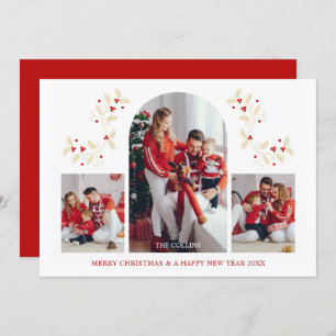 Arch Effect Christmas Branches 3 Photos Collage