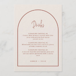 Arch Minimal Script Cream & Terracotta Bebe Menú