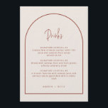 Arch Minimal Script Cream & Terracotta Bebe Menú<br><div class="desc">Puede ser totalmente personalizado para adaptarse a sus necesidades >> color de fondo, color/estilo de fuente y color de arco se pueden cambiar para adaptarse a sus preferencias. © Gorjo Designs. Hecho para ti a través de la plataforma Zazzle. // ¿Buscando elementos coincidentes? Otra papelería del set disponible en la...</div>