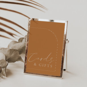 Arch Moderno Terracota Tarjetas y Regalos Rótulo B