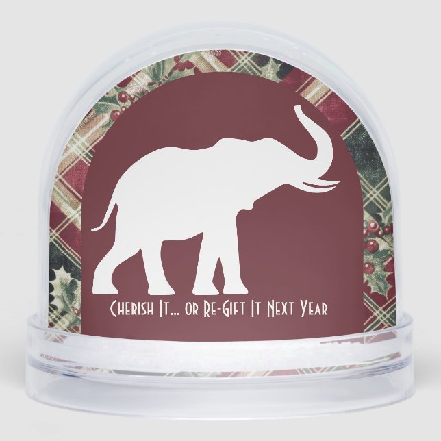Arch White Elephant Christmas Plaid Gift Funny  (Anverso)