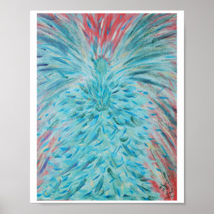 Archangel Haniel poster de arte energético, 8"x10"