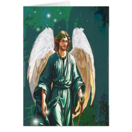 Archangel Raphael Angel Healing Tarjeta de saludo 