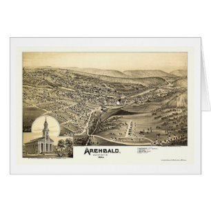 Archbald, mapa panorámico del PA - 1892