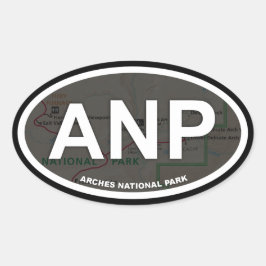 Arches map pegatina (texto blanco)