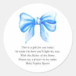 Arco azul color de agua - Etiqueta de la vela de o