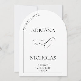 Arco Blanco y Negro Clásico Guardar la tarjeta de