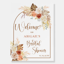 Arco Boho Otoñal Rústico con Pampas para Despedida