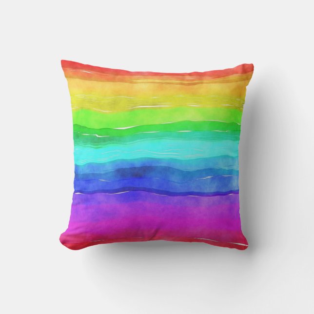 Arco de agua Arcoiris LGBT Almohada arco iris (Anverso)
