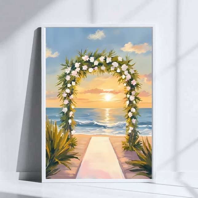 Arco de boda de playa Arte acuarela floral (Subido por el creador)