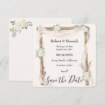 Arco de Boda Floral Boho Cream para Anuncio de Fec