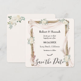 Arco de Boda Floral Boho Cream para Anuncio de Fec