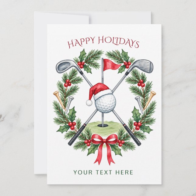 Arco de Corona de Golf Navidad (Anverso)