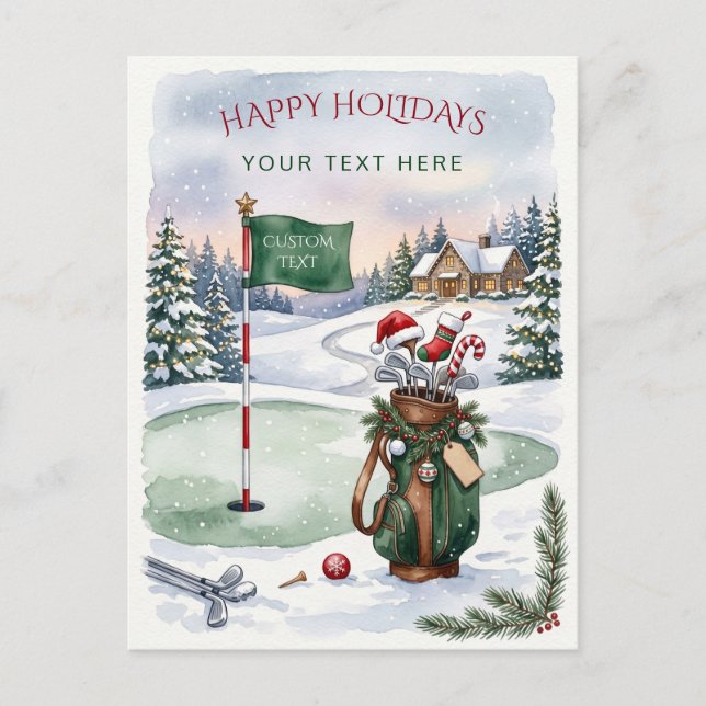 Arco de corona de golf Navidad  (Anverso)