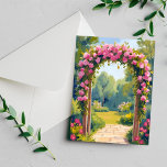 Arco de flores de boda | Tarjeta de matrimonio de<br><div class="desc">Arco de flores de boda | Tarjeta de pintura de matrimonio de acuarela</div>