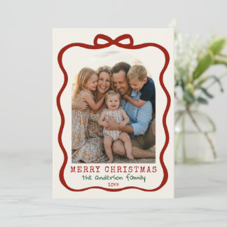 Arco de foto de lazo de Navidad alegre dibujado a