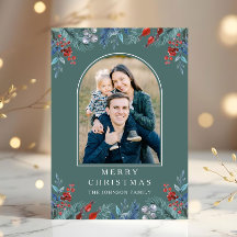 Arco de fotos de Navidad 1 Acuarela Botánica