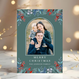 Arco de fotos de Navidad 1 Acuarela Botánica