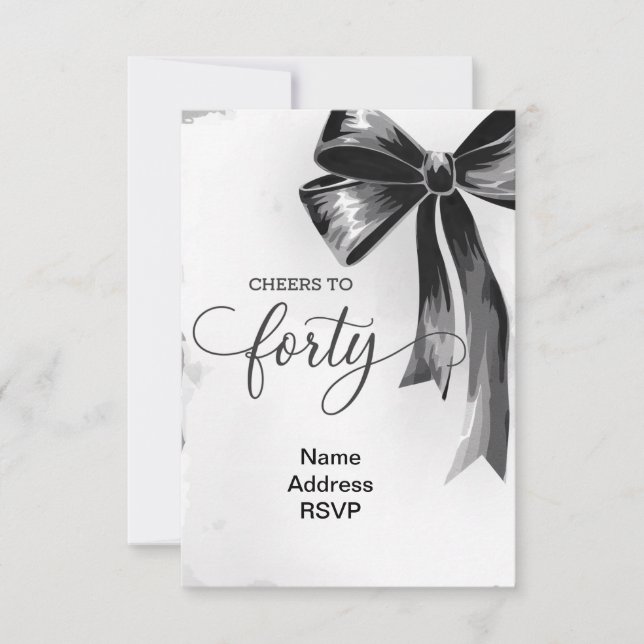 arco de invitación de cuarenta y cuarenta cumpleañ (Anverso)