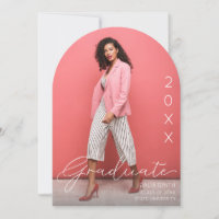 Arco de Invitación de fotografía de graduado de añ