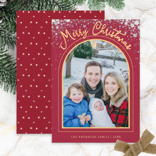 Arco de Navidad Burgundy Personalizado Foto