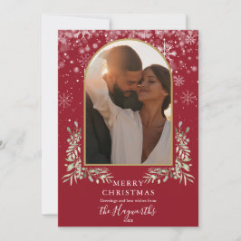 Arco de Navidad en Dorado con Verde Floral