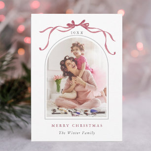 Arco de Navidad Foto Minimalista Rosa Beige Arco d