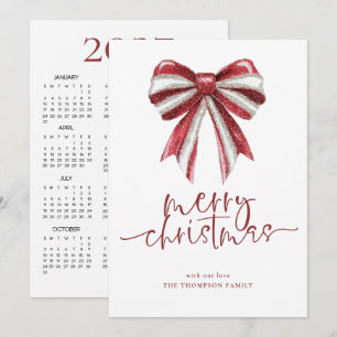 Arco de Purpurina Rojo Blanco Navidad Calendario 2