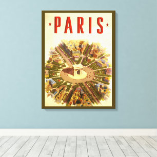 Arco de Triunfo vintage, París, Francia Arte de vi