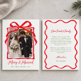 Arco Dibujado a Mano Feliz y Casado Navidad Recién