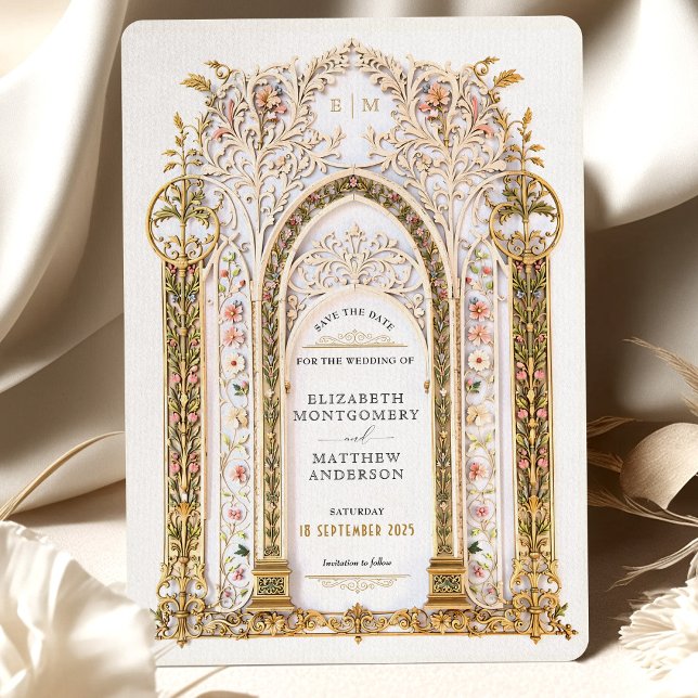 Arco floral de Rococo Salven la tarjeta de fecha F (Subido por el creador)