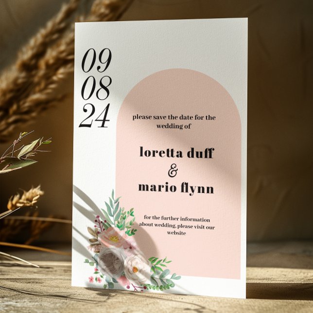 Arco floral Guardar la fecha Invitación (Subido por el creador)