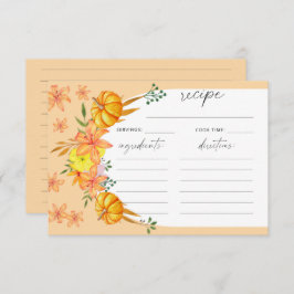 Arco floral y de calabaza - tarjeta de receta