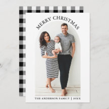 Arco fotográfico negro y blanco para navidad